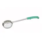 image of Winco FPS-4 4 oz. One-Piece Solid Food Portioner, Green Handle