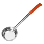 image of Winco FPSN-8  8 oz. One-Piece Solid Food Portioner, Orange Handle, Prime