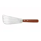 image of Winco FST-6 6 1/2" Slotted Fish Spatula w/ Wood Handle