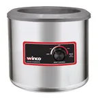 image of Winco FW-7R250 Stainless Steel 7 Qt. Electric Round Food Cooker / Warmer - 120V, 550W