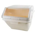 image of Winco IB-10S 10 Gallon Shelf Ingredient Bin w/ Clear Lid/White Base