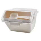 image of Winco IB-2S Shelf Ingredient Bin w/ 2 Gallon Capacity, Clear Lid/White Base