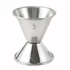 image of Winco J-2 Stainless Steel Jigger, 3/4 oz. x 1-1/4 oz.