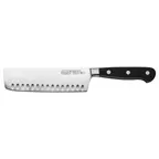 image of Winco KFP-73 7" Black Acero Nakiri Knife with Injection Molded POM Handle