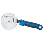 image of Winco KSTK-40 High Carbon Pizza Cutter, 4" German Steel Blade & Softek™ Handle