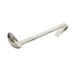 image of Winco LDI-05SH Stainless Steel 6" Round Bottom 1 Piece 1/2 oz. Serving Ladle w/ Short Handle