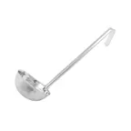 image of Winco LDI-12 Stainless Steel 12 3/4" Round Bottom 1 Piece 12 oz. Serving Ladle