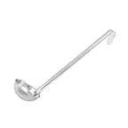 image of Winco LDI-3 Stainless Steel 12" Round Bottom 1 Piece 3 oz. Serving Ladle