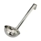 image of Winco LDI-40SH 4 oz One-Piece Stainless Steel LDI Series Serving Ladle w/  6" Long Handle