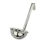image of Winco LDI-60SH 6 oz One-Piece Stainless Steel LDI Series Serving Ladle w/ 6" Long Handle