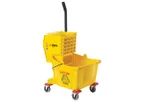 image of Winco MPB-26 26 Quart Mop Bucket Combo - Side Press Wringer / Yellow