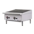 image of Winco NGCB-24R 24" Countertop Spectrum™ Gas Radiant Charbroiler w/ (2) Burners