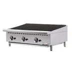 image of Winco NGCB-36R 36" Countertop Spectrum™ Gas Radiant Charbroiler w/ (3) Burners