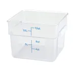 image of Winco PCSC-12C 12 Qt. Clear Square Polycarbonate Food Storage Container 