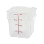 image of Winco PCSC-8C Square 8 Qt Polycarbonate Food Storage Container, Clear