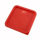 image of Winco PECC68 Square Cover for 6 & 8 Qt Storage Containers, Polyethylene, Red