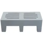 image of Winholt PLSQ-3-1222-GY 22" x 36" x 12" Solid Plastic Perforated Gray Dunnage Rack with 2200 lb. Capacity, 1-Tier 
