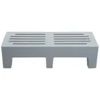 image of Winholt PLSQ-4-1222-GY 22" x 48" x 12" Solid Plastic Perforated Gray Dunnage Rack with 2200 lb. Capacity, 1-Tier 