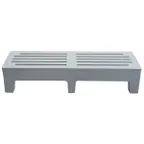image of Winholt PLSQ-5-1222-GY 22" x 60" x 12" Solid Plastic Perforated Gray Dunnage Rack with 2200 lb. Capacity, 1-Tier 