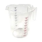 image of Winco PMCP-400 4 qt. Raised Markings Clear Polycarbonate Measuring Cup