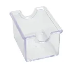 image of Winco PPH-1C Sugar Packet Holder, 3-1/2" x 2-1/2" x 2" H, Clear Plastic, NSF Certified - 1 Dozen