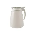 image of Winco PSUD-48 48 oz. Syrup Dispenser with Plastic Lid and Stainless Steel Slide Cover