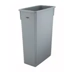 image of Winco PTC-23SG Slender Trash Can, 23 Gallon, 20-1/8”L X 10-7/8”W X 29-7/8”H, Gray