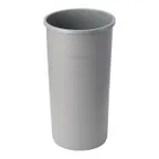 image of Winco PTCR-22G Trash Can, 22 Gallon, 16" Dia. X 30-1/2"H, Round, Tall, Gray