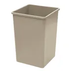 image of Winco PTCS-35BE Trash Can, 35 Gallon, 19-1/2"W X 27-5/8"H, Square, Tall, LDPE