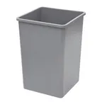 image of Winco PTCS-35G Trash Can, 35 Gallon, 19-1/2"W X 27-5/8"H, Square, Tall, LDPE