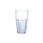 image of Winco PTSN-16 Havana Tumbler, 16 oz (1 pt) Ribbed Blue SAN Plastic - 1 Dozen