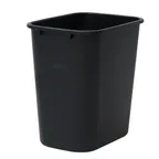 image of Winco PWR-28K Wastebasket, 28 qt., 14-5/8"W X 10-1/4"D X 15"H, Rectangular, Black