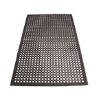 image of Winco RBM-35K-R Anti Fatigue Floor Mat w/ Beveled Edges, Rolled, Rubber, Black - 3 x 5 x 1/2"