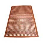 image of Winco RBM-35R-R Rolled Rubber RedAnti Fatigue Floor Mat - 3' x 5'