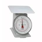image of Winco SCAL-66 6-1/2" Dial 6 lb Portion Scale, 7-7/8" Steel Platform, Painted Enamel Steel, 1-9 lb Capacity