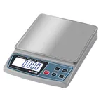 image of Winco SCAL-D22 - 22 lb Digital Portion Control Scale, 6"x6" Stainless Steel Platform, 2-1/2" LCD, Battery/AC
