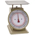 image of Winco SCLH-2 - 2 lb Dial Portion Scale, 8"x8" Stainless Platform, 1-9 lb Capacity, Painted Enamel Steel