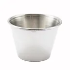 image of Winco SCP-25 - 2.5 oz Round Stainless Steel Sauce Cup, 2 oz Capacity, Durable Metal Finish - 1 Dozen