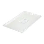image of Winco SP7100C Poly-Ware Food Pan Cover, 1/1 Size, Slotted, Polycarbonate