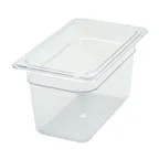 image of Winco SP7406 Poly-Ware 5 1/2" Deep 1/4 Size Clear Polycarbonate Food Pan
