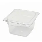 image of Winco SP7604 Poly-Ware1/6 Size Clear Polycarbonate Food Pan
