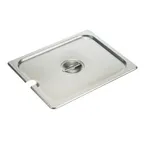 image of Winco SPCH Steam Table Pan Cover, 1/2 Size, Slotted, with Handle