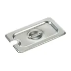 image of Winco SPCN Steam Table Pan Cover, 1/9 Size, Slotted, with Handle