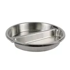 image of Winco SPFD-2R Chafer Food Pan, 6 Qt., 15-1/4" Dia., Round, Divided