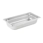 image of Winco SPJP-302 23 Gauge 2 1/2" 1/3 Size Solid Anti-Jam Steam Table Pan 