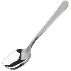 image of Winco SPS-S8 8" Stainless Steel Slanted Plating Spoon, Satin Finish