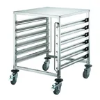 image of Winco SRK-12D 12 Pan Undercounter Stainless Steel Steam Table / Food Pan Rack