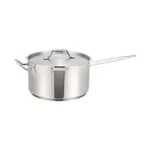 image of Winco SSSP-10 10 Qt. Induction-Ready Premium Stainless Steel Sauce Pan with Cover