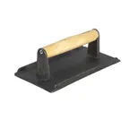 image of Winco SWA-2 Steak Weight, 2 lbs, 4-1/4" x 8-1/4", Cast Iron