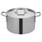 image of Winco TGSP-16 16 qt Tri-Gen™ Induction-Ready Stock Pot, 12-1/2" Dia. x 9-1/16"H, Round
